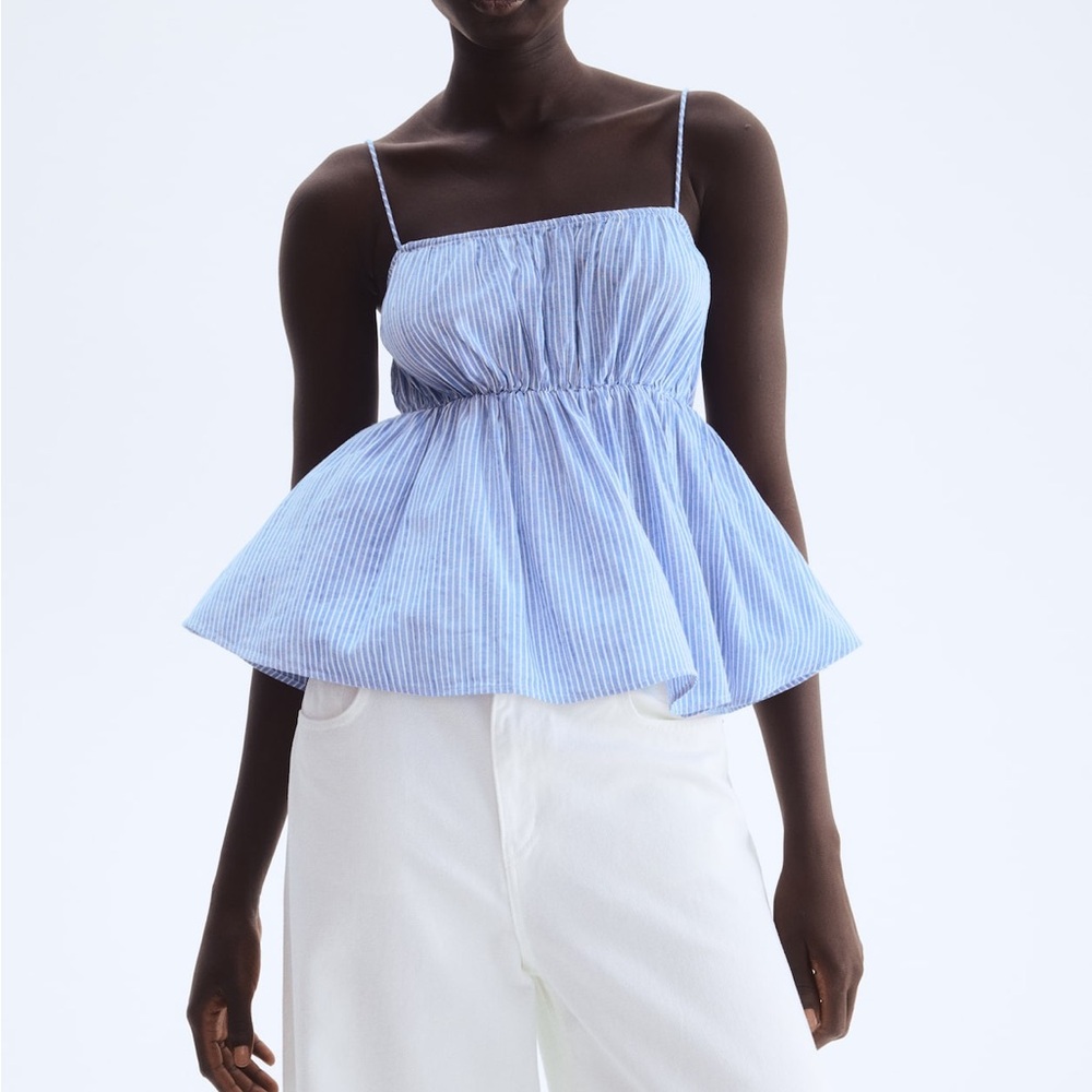 NWT H&M Peplum Strappy Top